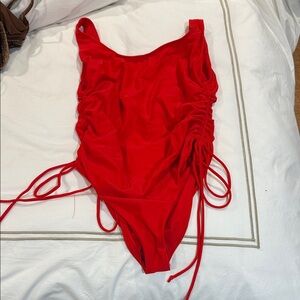 Stylish Red One Piece Swimsuit